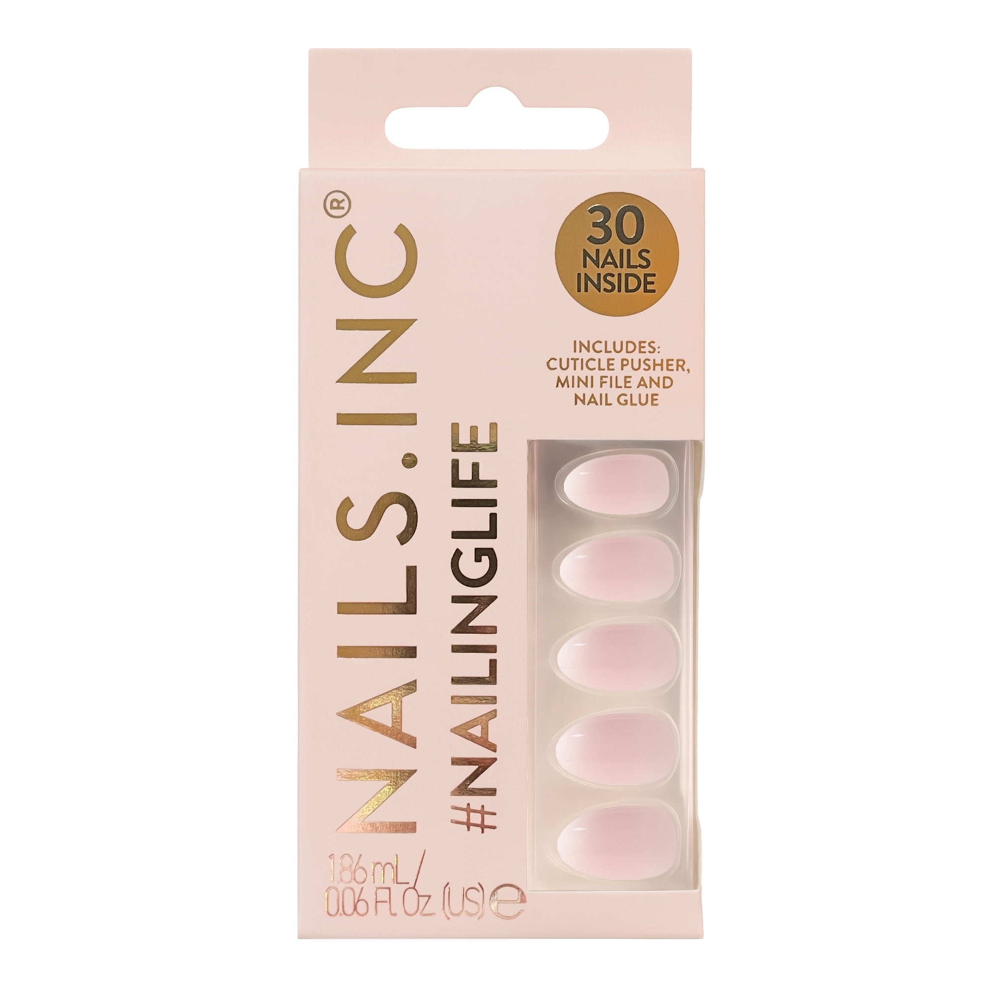 Nails.INC #NailingLife So Selena Nude Ombré Effect Press-On Nails, 33 Piece Set