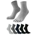 thumbnail image 3 of 5pcs Toe Socks for Men: Five Finger Cotton Athletic Crew Socks No Show Breathable Running Ankle Socks, 3 of 6