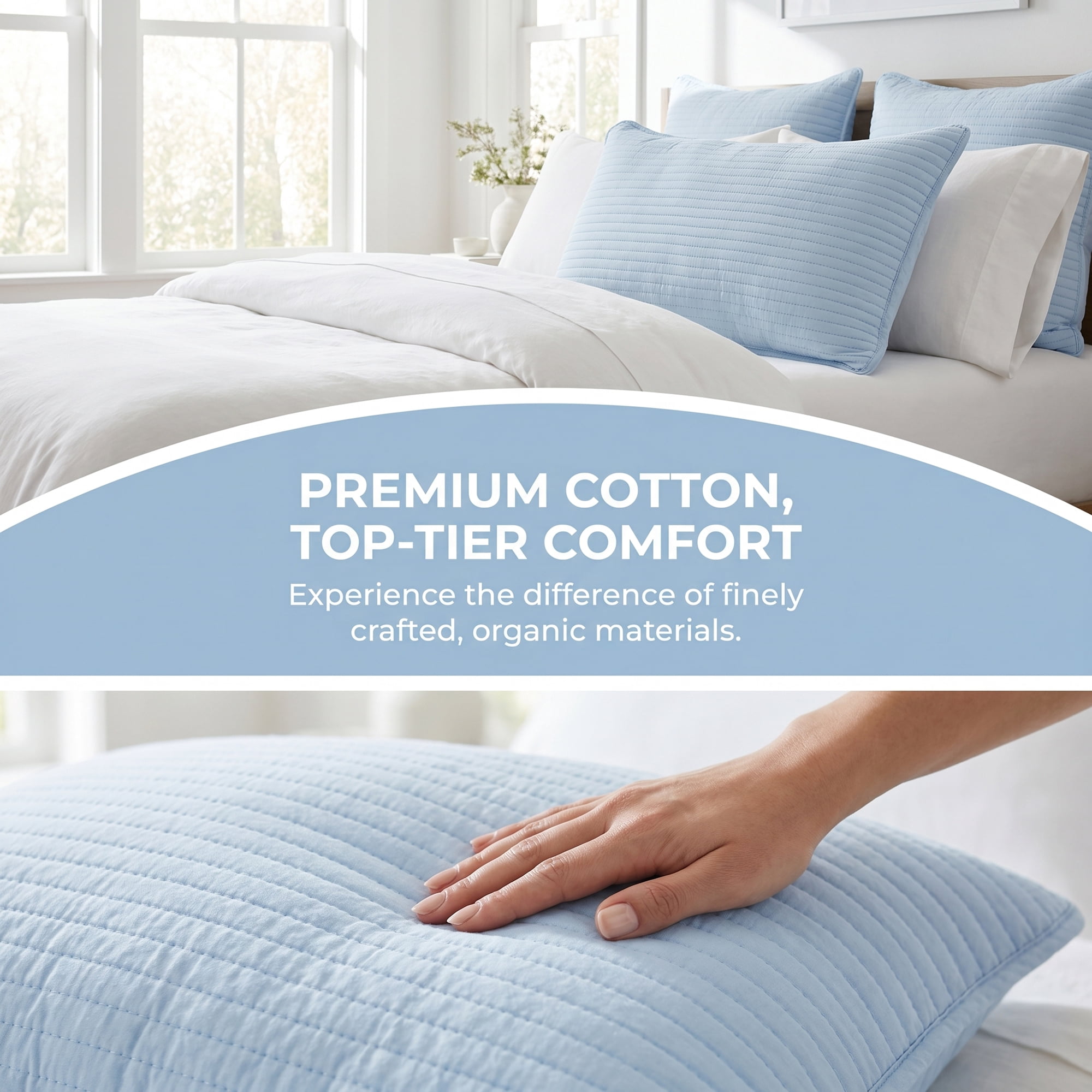 Unique Bargains Envelope-style Pillow Protector, 1 Pack Quilted Pillow Protector Sky Blue