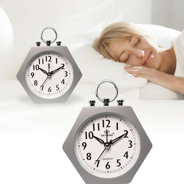 Button Light Alarm Clock For Children's Bedroom Bedside Style 10cm Small Silent Alarm Clock