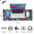 thumbnail image 5 of Long Mouse Pads for Desk,Pioneer Flower Floral Print Pattern Desk Mats on Top Of Desks, Desk Mouse Pad Extra Large with 3mm Non-Slip Base and Stitched Edge for Gaming,Office,Work,Home 31.5"x11.8", 5 of 6