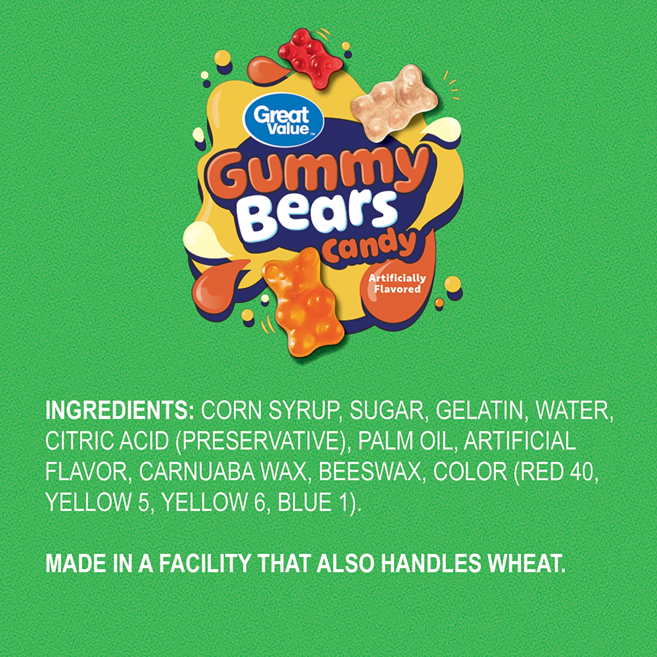 Great Value - Brandclub - Great Value Gummy Bears Chewy Candy, 9