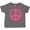 Charcoal Grey, variant on Inktastic Peace Sign Pink Retro Girls Toddler T-Shirt