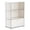 White, variant on Cottinch 2-Tier Accent Cabinet,Metal Storage Cabinets with 3 Doors,Open Shelf,Freestanding Organizer for Living Room,White
