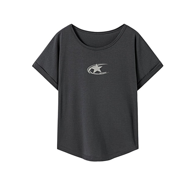 Camiseta de verano Yinane para Mujer Cuello Redondo S