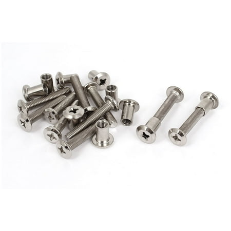 

Unique Bargains Furniture 6mmx35mm Countersunk Head Screw Bolt Dowel Nuts 10sets