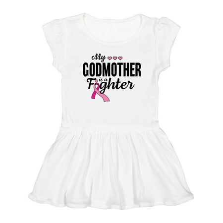 

Inktastic Breast Cancer Awareness My Godmother is a Fighter Girls Toddler Dress