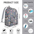 thumbnail image 5 of Border Collie Dog and Flower Florals Backpack for School,Cute School Bag,Schoolbag with Adjustable Shoulder Straps & Padded Back,15.7"x11.8"x5.5", 5 of 5