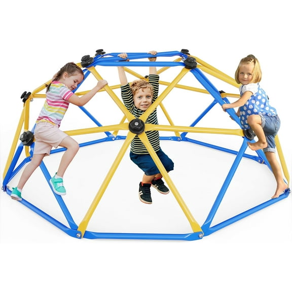 Climbing Dome, 6FT Geometric Dome Climber for Kids, Kids Indoor Outdoor Jungle Gym Supports 600lbs, Easy Assembly Playground Jungle Gym Backyard Play Equipment,