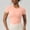 Pink, variant on Vivianyn HD Women's Crew Neck Ruched Crop Tops, Ribbed Knit Short Sleeve Workout Tops,Hot Pink,Size S-XL