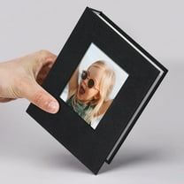 LALACE Small 4x6 Photo Album, Holds 100 Photos, Portable Slip-In Album for Everyday Use, Black