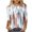 M-White, variant on Zwiiyzr Women's T-Shirt 3/4 Short Sleeve Loose Elastic Printing Blouse Q-Purple (M)