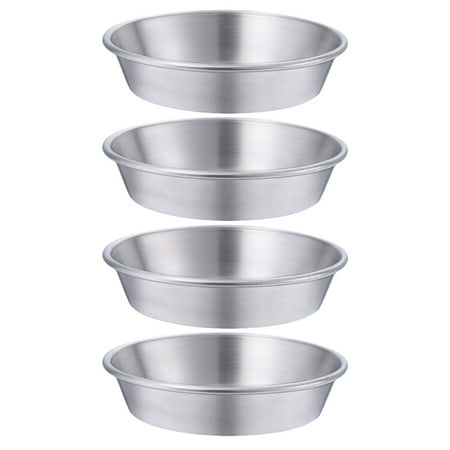 

4Pcs Stainless Steel Dish Round Sauce Dish Home Restaurant Appetizer Serving Plate
