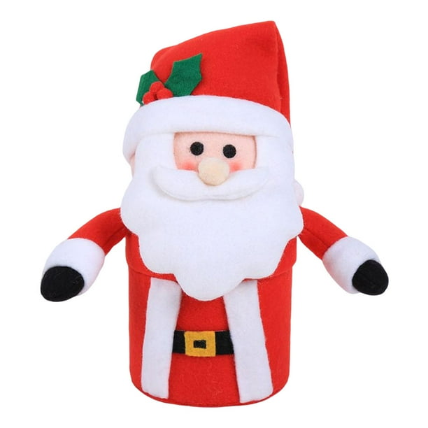 Matsuzay Bolsa de regalo, soporte para regalo, tarro de caramelo, forro polar, mano de obra suave, contenedor de galletas, colgante de Navidad, Kits de decoración para fiestas Anciano Forma