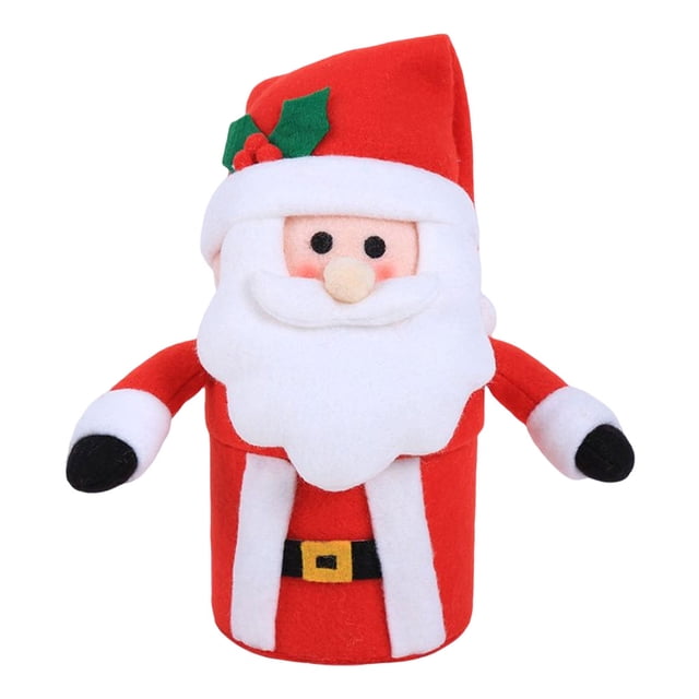 Advancent Bolsa de regalo, soporte para regalo, tarro de caramelo, forro polar multiusos, colgante de Navidad, accesorios para festivales, saco de Kits de decoración para fiestas Anciano Forma Advancent HA069770-02