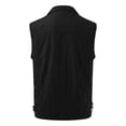 thumbnail image 4 of Krdevn Mens Casual Sports Vest Multi Pocket Fishing Vest Solid Color Zipper Cardigan Fishing Jacket,Tank Tops Men,L, 4 of 4