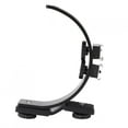 thumbnail image 3 of C Shape Dual Hot Shoes Flash Lamp Mount Holder Bracket For DV Camera Camcorder DSLR Camera, 3 of 8