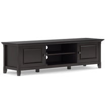 Amherst 72 inch Wide Solid Wood Low TV Stand in Hickory Brown For TVs up to 80 inches
