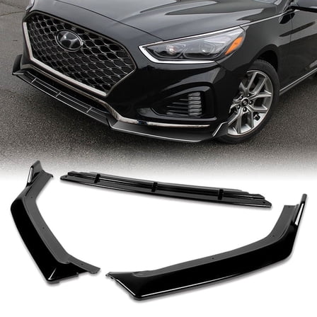 Stay Tuned Performance For 2018-2019 Hyundai Sonata Painted Black Front Bumper Body Kit Spoiler Lip 3PC