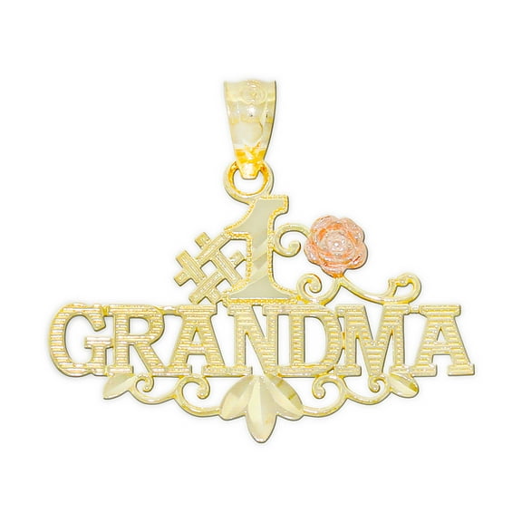 Charm America - Gold #1 Grandma Charm - 10 Karat Solid Gold
