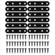 thumbnail image 1 of 12 Piezas de Soportes Rectos Acero Inoxidable Planos Metal Placa Reparación con Tornillos para Madera, 1 of 8