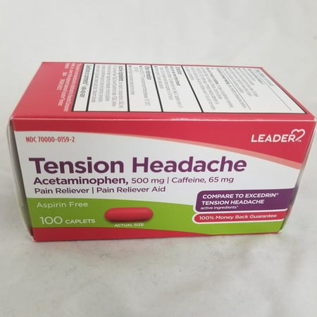 Leader Tension Headache Caplets, 100ct