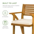 thumbnail image 4 of Best Choice Products Set of 2 Outdoor Acacia Wood Bar Stools Bar Chairs w/ Weather-Resistant Cushions - Cream, 4 of 7