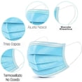 thumbnail image 4 of Cubrebocas Tapabocas 2000 Piezas Tricapa Termosellado Plisado the shop azul, 4 of 4