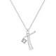 thumbnail image 1 of 26 Initial Alphabet Shape Rhinestone Collar para Mujeres Collares para Mujeres A Z 26 Alphabet Initial Silver Collares para Mujeres Niñas, 1 of 4