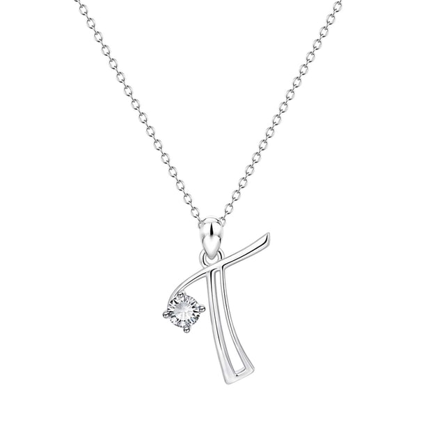 26 Initial Alphabet Shape Rhinestone Collar para Mujeres Collares para Mujeres A Z 26 Alphabet Initial Silver Collares para Mujeres Niñas