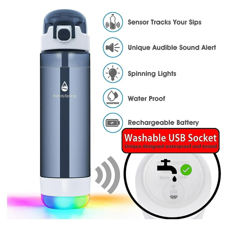 HANDYSPRING 26oz Smart Water Bottle Daily Hydration Tracker with