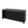 thumbnail image 5 of Bestar Connexion Bowfront Writing Desk in Antigua and Black, 5 of 8