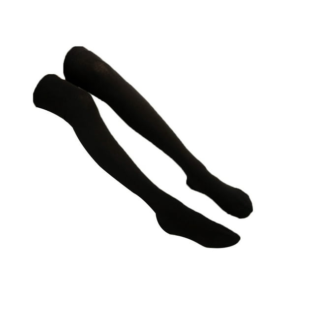Sonducket 1 par de calcetines de invierno hasta el muslo, térmicos por encima de la rodilla, accesorios largos para mujer Medias Negro