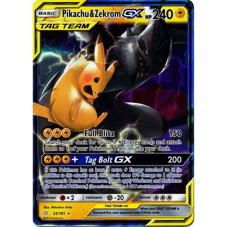 Pokemon Team Up Pikachu Zekrom Gx 33