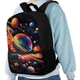 thumbnail image 3 of Uorisanigo Universe Planet Kids Backpack for Girls Boys, Children Backpack for Preschool, Kindergarten, Elementary with Adjustable Shoulder Straps for 6-13 Years Old, 3 of 6