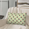 thumbnail image 5 of Naloa Christmas Hat French Bulldog Pillowcase, Throw Pillowcase, Wrinkle-Free, Stain-Resistant with Hidden Zipper for Bedroom Sofa-16"x24", 5 of 6