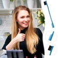thumbnail image 7 of EXLEAF 2026 New Hair Edge Brush-Double Sided Eyebrow&Hairline Comb,Styling Tool for Flyaways&Brow Grooming,Dual-Use Makeup Brush for Women&Men for Home, Travel, Salon, Gym, 7 of 7