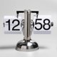 thumbnail image 3 of Flip Digital Clock Small Scale Desk Clock Retro Flip Clock Living Room Walnut Clock Home Decor Stainless Steel, 3 of 5