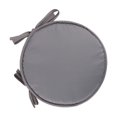 thumbnail image 2 of Light Gray Thick Round Chair Cushion, 15 Inch Soft Padded Seat with Ties for Indoor Home Use, 1 Pack, 2 of 7