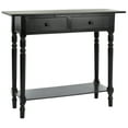 thumbnail image 2 of SAFAVIEH Rosemary Solid Contemporary 2 Drawer Console with Shelf, Distressed Black, 2 of 5