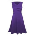 thumbnail image 7 of Xdegoge Sleeveless Dress for Women, V Neck A Line Fitted Waist Flared Skirt Dresses, Classic Cocktail Party Or Wedding Guest Outfit, 7 of 7