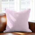 thumbnail image 3 of Pillow Covers 16x16 Inch, Pink White Stripe Linen Pillowcase with Invisible Zipper, Modern Minimalist Geometric Striped Decorative Throw Pillow Covers Cushion Case for Couch Sofa Bed Living Room, 3 of 9