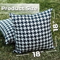 thumbnail image 5 of DecorX Weather Resistant 18x18 in Glam Outdoor Pillow Covers, 2 Count, Houndstooth Blue and White, 5 of 9