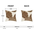thumbnail image 5 of Fall Brown Outdoor Pillow Covers 18x18 Inch Set of 2 Beige White Dahlia Floral Decor Throw Pillows Modern Geometry Flower Decorative Cushion Cases for Sofa Couch Bed Decorations, 5 of 6