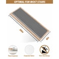 thumbnail image 4 of Stair Treads for Wooden Steps, Farmhouse Black White Striped Peel and Stick Stair Treads with Reusable Adhesive, Modern Stripes Non Slip Indoor Stairs Runner Rugs Mats for Elders Dogs 8"x30" 4PCS, 4 of 7