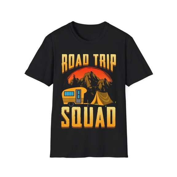 Road Trip Squad Holiday Vacation Lover Novelty Unisex Softstyle T-Shirt