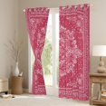 thumbnail image 3 of Manfei bohemian Flowers Blackout Curtains Set of 2 (52x84 Each),Victorian Baroque Damask Window Curtains,Pink White Curtains and Drapes For Girls Kids,Luxury Bedroom Decor, 3 of 6