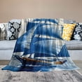 thumbnail image 2 of Orinice Sailboat Water Theme Soft Fleece Blanket Lightweight Throw Blanket for All Seasons, Living Room Sofa Decor, Cow Gifts Blanket, Multiple Sizes Available 60x80in, 2 of 6