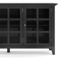 thumbnail image 6 of Pemberly Row Solid Wood 62 " Transitional Storage Cabinet in Black, 6 of 8