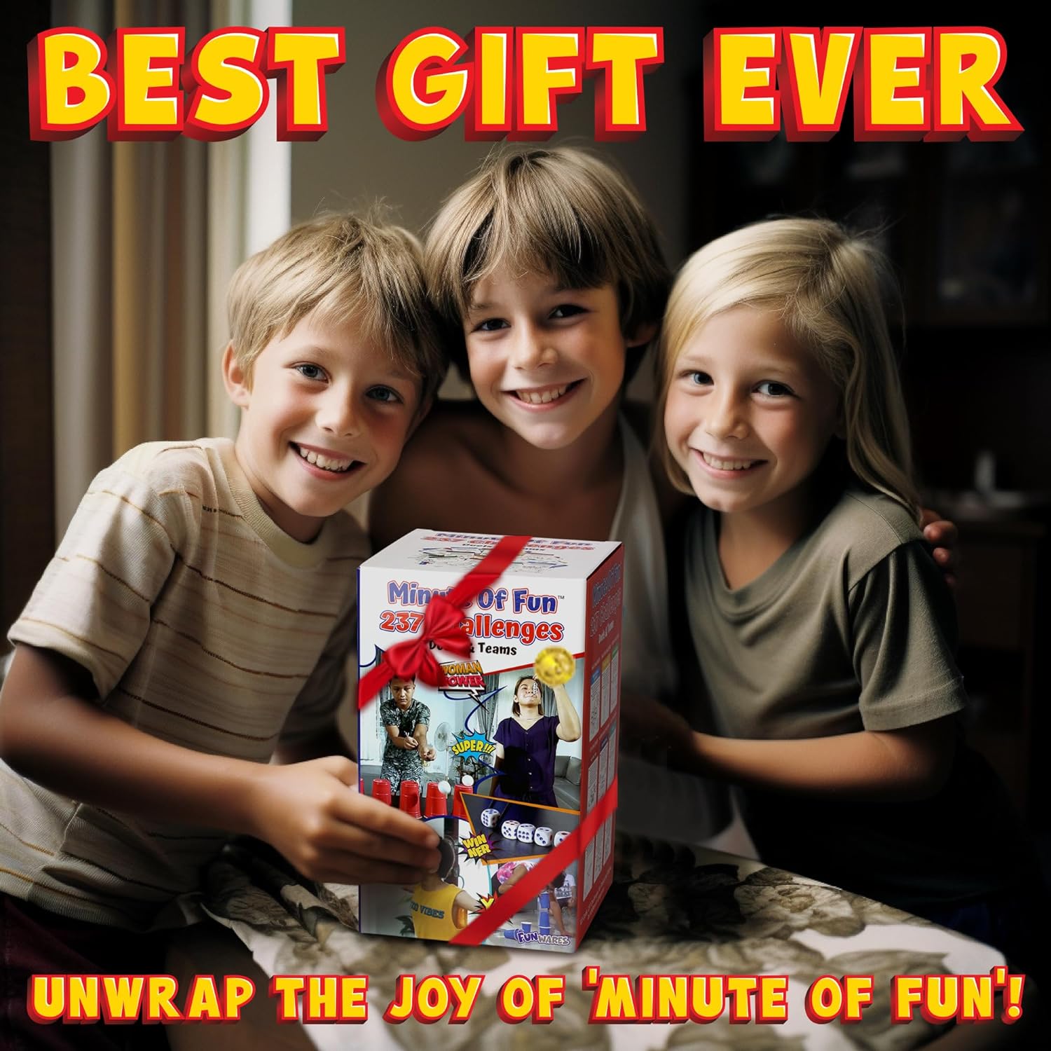 UT Brands Minute of Fun for Adults Party Board Game, Paper and Plastic Multicolor, 237 Count